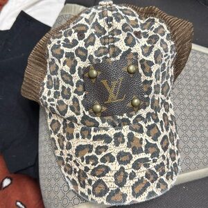 LV cheetah ball cap